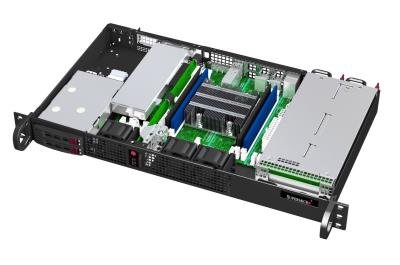 Supermicro 506TQC-R301 Rack (1U) Zwart