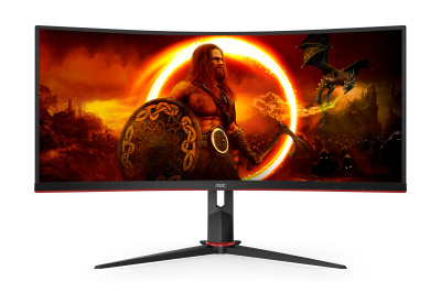 AOC G2 CU34G2XP computer monitor 86,4 cm (34") 3440 x 1440 Pixels UltraWide Quad HD LED Zwart