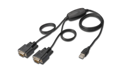 Digitus DA-70158 seriële kabel Zwart 1,5 m USB Type-A DB-9