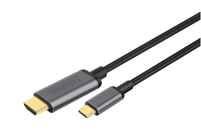 Digitus DA-70821 video kabel adapter 1,8 m USB Type-C HDMI Type A (Standaard) Grijs