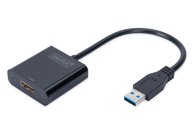 Digitus DA-70841 USB grafische adapter Zwart