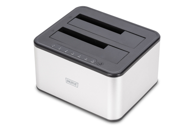 Digitus DA-71540-2 basisstation voor opslagstations USB 3.2 Gen 1 (3.1 Gen 1) Type-B Zwart, Wit
