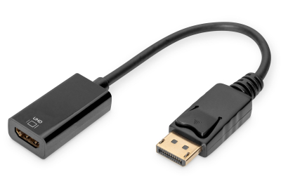 Digitus DB-340415-002-S video kabel adapter 0,2 m DisplayPort HDMI Zwart