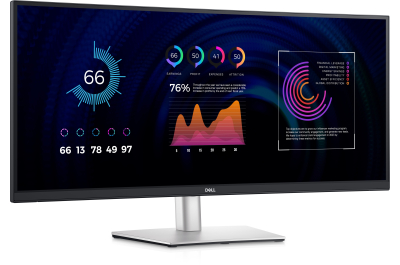 DELL P Series P3424WE computer monitor 86,7 cm (34.1") 3440 x 1440 Pixels 4K Ultra HD LCD Zwart