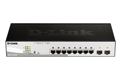 D-Link DGS-1210-08P Managed L2 Gigabit Ethernet (10/100/1000) Power over Ethernet (PoE) Zwart