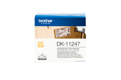 Brother DK-11247 labelprinter-tape Zwart op wit