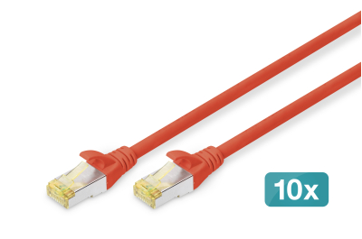 Digitus DK-1644-A-020-R-10 netwerkkabel Rood 2 m Cat6a S/FTP (S-STP)
