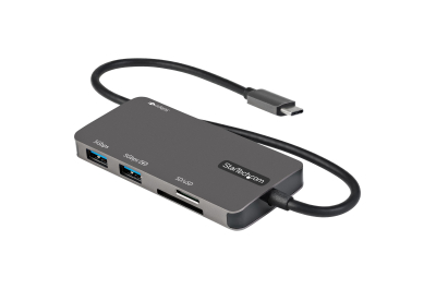 StarTech.com USB C Multiport Adapter - USB-C naar 4K HDMI, 100W Power Delivery Pass-through, SD/MicroSD Slot, 3-Port USB 3.0 Hub - USB Type-C Mini Dock - Lange (30cm) Kabel