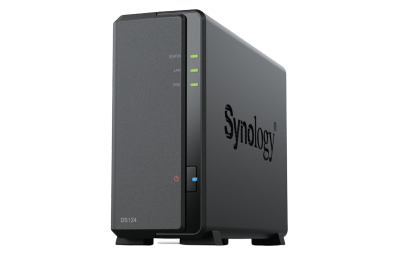 Synology DiskStation DS124 data-opslag-server NAS Desktop Realtek RTD1619B 1 GB DDR4 DiskStation Manager Zwart