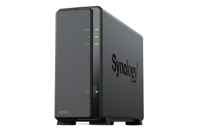Synology DiskStation DS124 data-opslag-server NAS Desktop Realtek RTD1619B 1 GB DDR4 0 TB DiskStation Manager Zwart