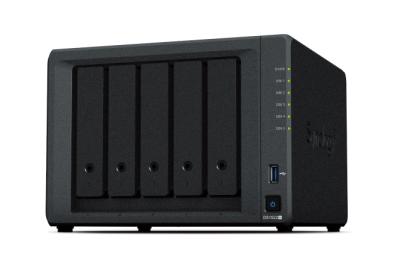 Synology DiskStation DS1522+ data-opslag-server NAS Tower AMD Embedded R-Series SoC R1600 8 GB DDR4 DiskStation Manager Zwart