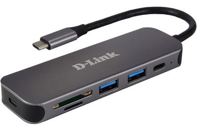 D-Link 5-in-1 USB-C Hub met kaartlezer DUB-2325