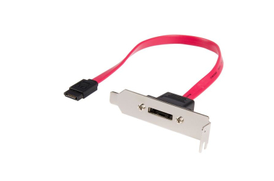 StarTech.com 1ft LP SATA - eSATA Plate Adapter 1x eSATA 1x SATA 7-pin Rood