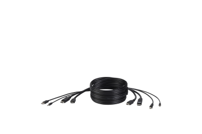 Belkin F1DN2CC-HHPP6t toetsenbord-video-muis (kvm) kabel Zwart 1,8 m