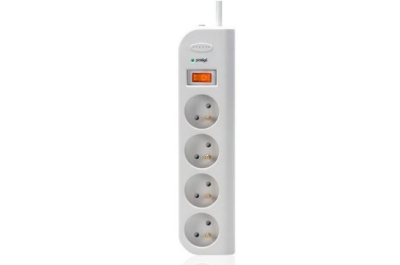 Belkin F9E400FR1M Overspanningsbeveiliging Wit 4 AC-uitgang(en) 230 V 1 m