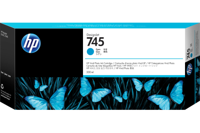 HP 745 cyaan DesignJet inktcartridge, 300 ml