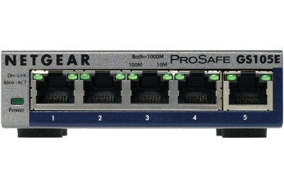 NETGEAR ProSAFE Unmanaged Plus Switch - GS105E - 5 Gigabit Ethernet poorten