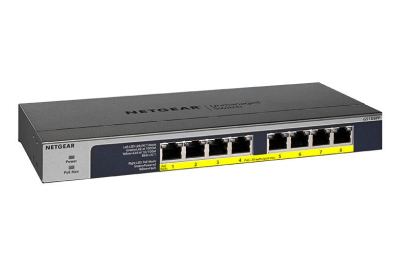 NETGEAR GS108PP Unmanaged Gigabit Ethernet (10/100/1000) Power over Ethernet (PoE) Zwart