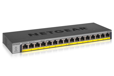 NETGEAR GS116LP Unmanaged Gigabit Ethernet (10/100/1000) Power over Ethernet (PoE) Zwart