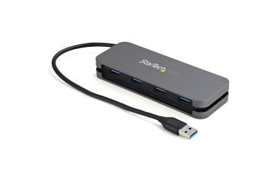 StarTech.com 4 Port USB 3.0 Hub - USB-A naar 4x USB-A - SuperSpeed 5Gbps Mini USB 3.2 Gen 1 Type-A Hub - USB Busgevoed - Laptop/Desktop USB Hub met lange 28cm kabel & Kabelmanagement