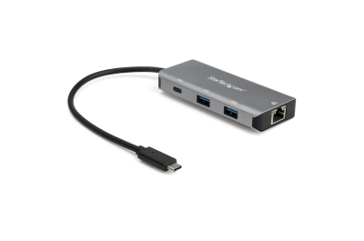 StarTech.com 3 Port USB-C Hub met Gigabit Ethernet RJ45 GbE Port - 2x USB-A, 1x USB-C - SuperSpeed 10Gbps USB 3.2 Gen 2 Type C Adapter Hub - USB Bus Powered - Aluminum - Compatibel met TB3