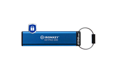 Kingston Technology IronKey 256GB Keypad 200, FIPS 140-3 Lvl 3 AES-256 versleuteld