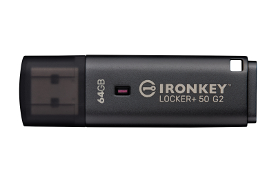 Kingston Technology IronKey 64GB Locker Plus 50 G2, FIPS 197, AES-256