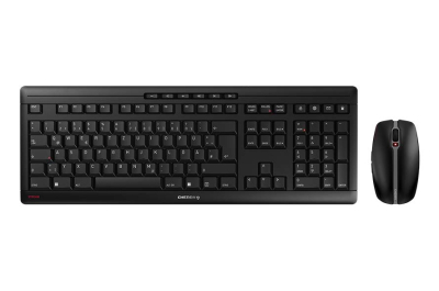 CHERRY Stream Desktop toetsenbord Inclusief muis Kantoor RF Draadloos QWERTZ Duits Zwart