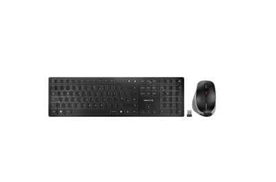 CHERRY DW 9500 SLIM toetsenbord Inclusief muis Universeel RF-draadloos + Bluetooth QWERTY Engels Zwart, Grijs