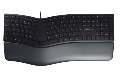 CHERRY KC 4500 ERGO toetsenbord Universeel USB QWERTY Brits Engels Zwart