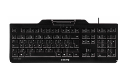 CHERRY KC 1000 SC toetsenbord USB AZERTY Belgisch Zwart