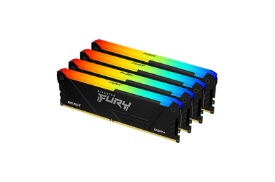Kingston Technology FURY Beast 32GB 3200MT/s DDR4 CL16 DIMM (Sets van 4) RGB
