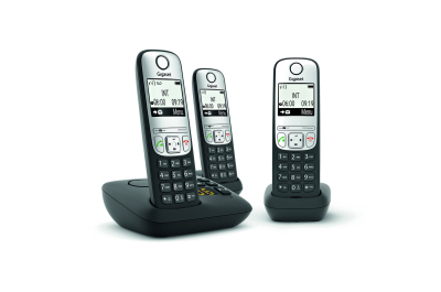 Gigaset A690A Trio Analoge-/DECT-telefoon Nummerherkenning Zwart