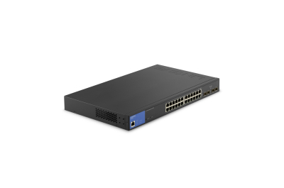 Linksys 24-poorts beheerde Gigabit-netwerkswitch met vier 1Gb-SFP-uplinkpoorten - PoE/PoE+