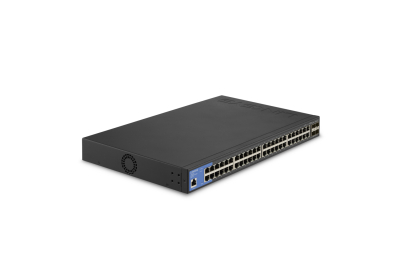 Linksys 48-poorts beheerde Gigabit-netwerkswitch, met vier 10G-SFP+-uplinkpoorten