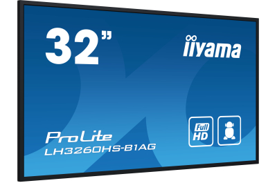 iiyama LH3260HS-B1AG beeldkrant Digitaal A-kaart 80 cm (31.5") LED Wifi 500 cd/m² Full HD Zwart Type processor Android 11 24/7