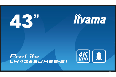 iiyama LH4365UHSB-B1 beeldkrant Kiosk-ontwerp 108 cm (42.5") LED Wifi 800 cd/m² 4K Ultra HD Zwart Type processor Android 11 24/7