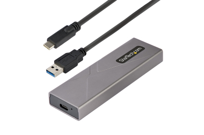 StarTech.com USB-C 10Gbps naar M.2 NVMe or M.2 SATA SSD Behuizing, Gereedschaploze Externe M.2 PCIe/SATA NGFF SSD Aluminum Case, USB Type-C&A Host Kabels, Ondersteunt 2230/2242/2260/2280