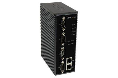 StarTech.com 4-poorts industriële RS-232 / 422 / 485 serieel naar IP Ethernet-apparaatserver met PoE-voeding 2 10/100 Mbps-poorten