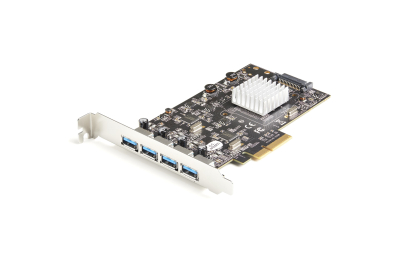 StarTech.com 4-Port USB PCIe Kaart - 10Gbps USB 3.1/3.2 Gen 2 Type-A PCI Express Kaart met 2 Controllers - 4x USB-A - USB PCIe Add-On Adapter Kaart - Windows/Mac/Linux
