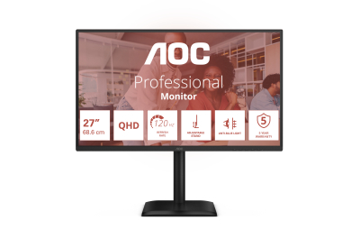 AOC E4 Q27E4U computer monitor 68,6 cm (27") 2560 x 1440 Pixels Quad HD LED Zwart