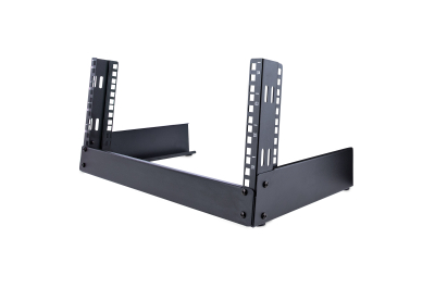 StarTech.com 4U 19" Bureau Open Frame Rack, 2 Post, Vrijstaand IT Netwerk Rack voor Switch/Patchpaneel/Data/AV/IT/Communicatie Apparatuur met Kooimoeren en Schroeven, Max. 30kg