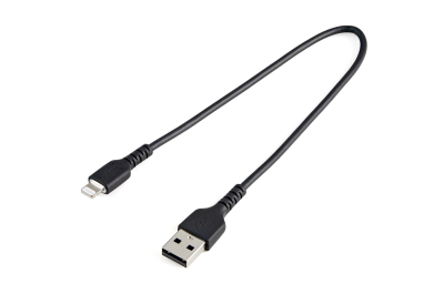 StarTech.com Premium USB-A naar Lightning Kabel 30cm Zwart - USB Type A naar Lightning Charge & Sync Oplaadkabel - Verstevigd met Aramide Vezels - Apple MFi Gecertificeerd - iPad Air iPhone 12