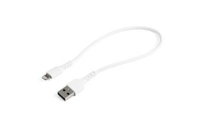 StarTech.com Premium USB-A naar Lightning Kabel 30cm Wit - USB Type A naar Lightning Charge & Sync Oplaadkabel - Verstevigd met Aramide Vezels - Apple MFi Gecertificeerd - iPad Air iPhone 12