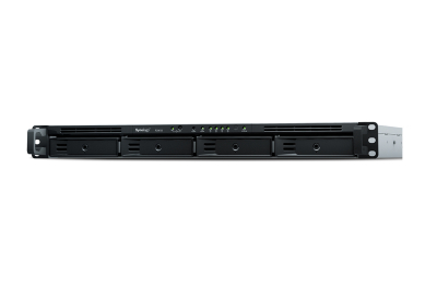 Synology RX418 disk array Rack (1U) Zwart, Grijs