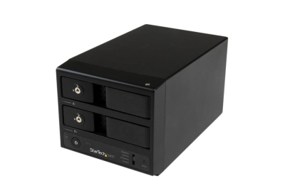 StarTech.com USB 3.0 / eSATA trayless 3,5 inch SATA III harde-schijfbehuizing met dubbele bay en UASP SATA 6 Gbps Hot-Swap HDD-behuizing met 2 bays