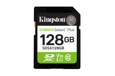 Kingston Technology 128GB SDXC Canvas Select Plus Gen3 150MB/s C10 UHS-I U1 V10