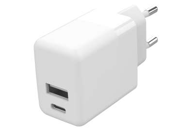 Accezz Wall Charger - Oplader - USB-C en USB aansluiting - Power Delivery - 20 Watt - White