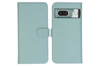 Selencia Echt Leren Bookcase Google Pixel 7 - Air Blue