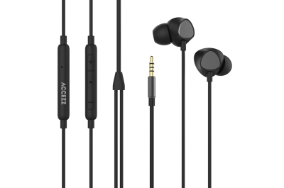 Accezz In-ear oordopjes - Bedrade oordopjes - AUX / 3,5 mm Jack aansluiting - Zwart